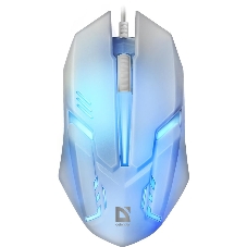 Мышь проводная Defender Cyber MB-560L белый, 1200 dpi, USB, кнопки - 3