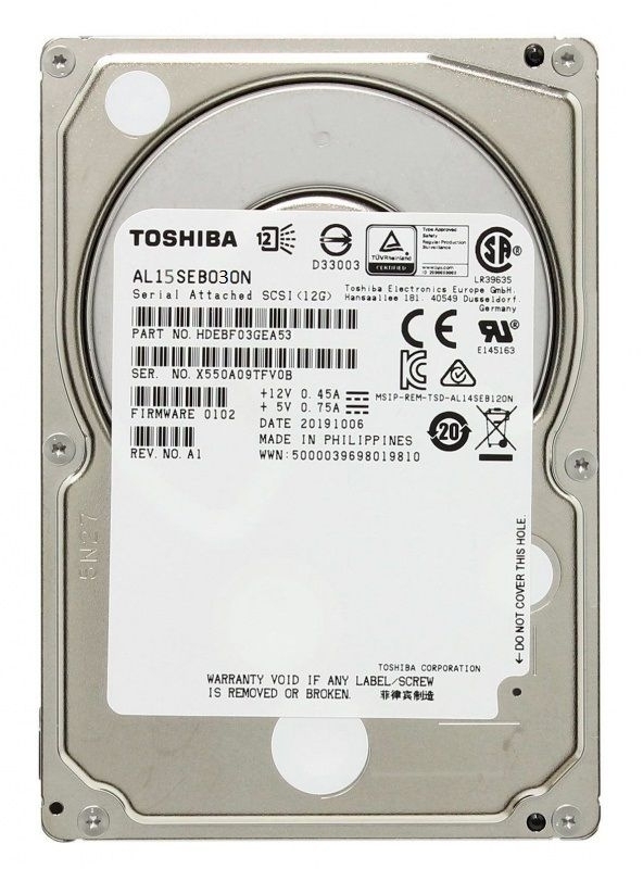 Жесткий диск HDD Toshiba AL15SE 300Gb 10500rpm SAS 128Mb 2.5