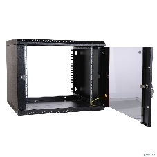 Шкаф телекоммуникационный настенный разборный ЦМО ЭКОНОМ 6U (600 x 350) дверь металл, черный (ШРН-Э-6.350.1-9005)