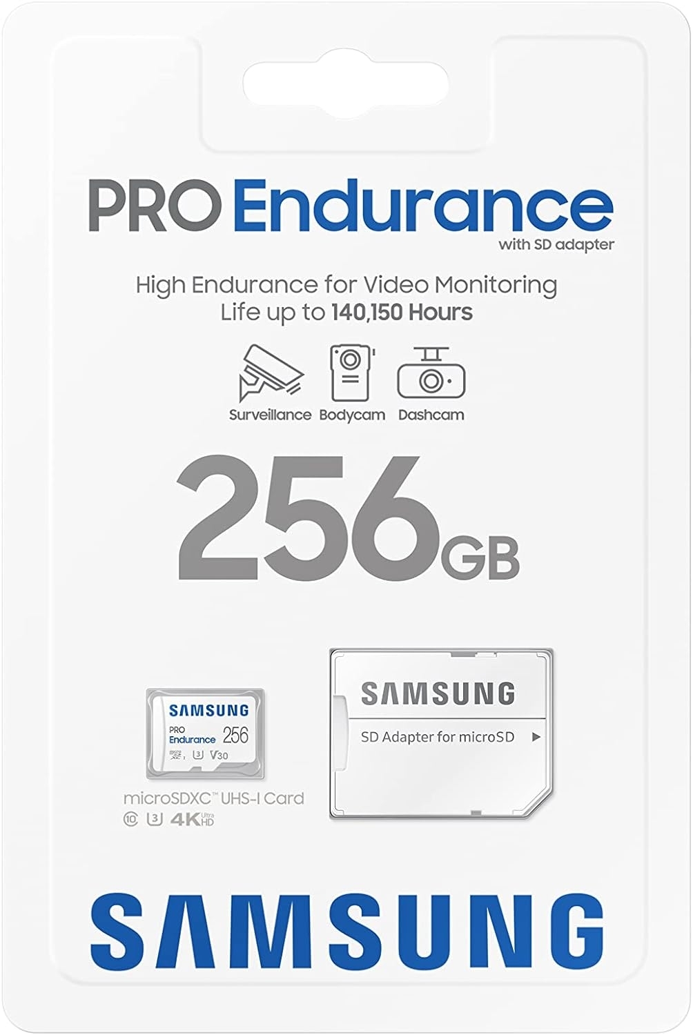 Флеш карта microSDXC 256Gb Samsung PRO ENDURANCE (40/100 Mb/s, adapter) (MB-MJ256KA/APC)