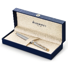 Ручка роллер Waterman Hemisphere (CWS0920350) Steel GT F черн. черн. подар.кор.