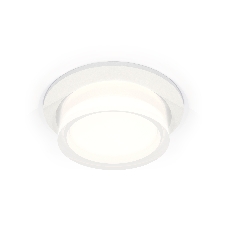 Комплект встраиваемого светильника Ambrella light XC6512063 SWH/FR/CL белый песок/белый матовый/прозрачный MR16 GU5.3 (C6512, N6241)