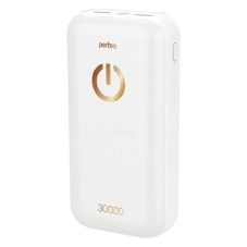 Портативный аккумулятор PERFEO (PF_E2083) - 30000 mAh/LED QC3.0/Type-C/2, белый
