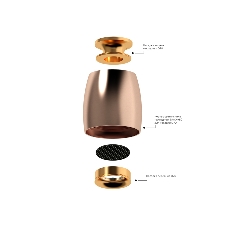 Корпус светильника C1144 PPG золото розовое полированное D100*80*H100mm MR16 GU5.3