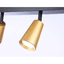Накладной поворотный спот Ambrella light TA13151/3 BK/GD черный/золото GU10/3 max 12W 445*60*130