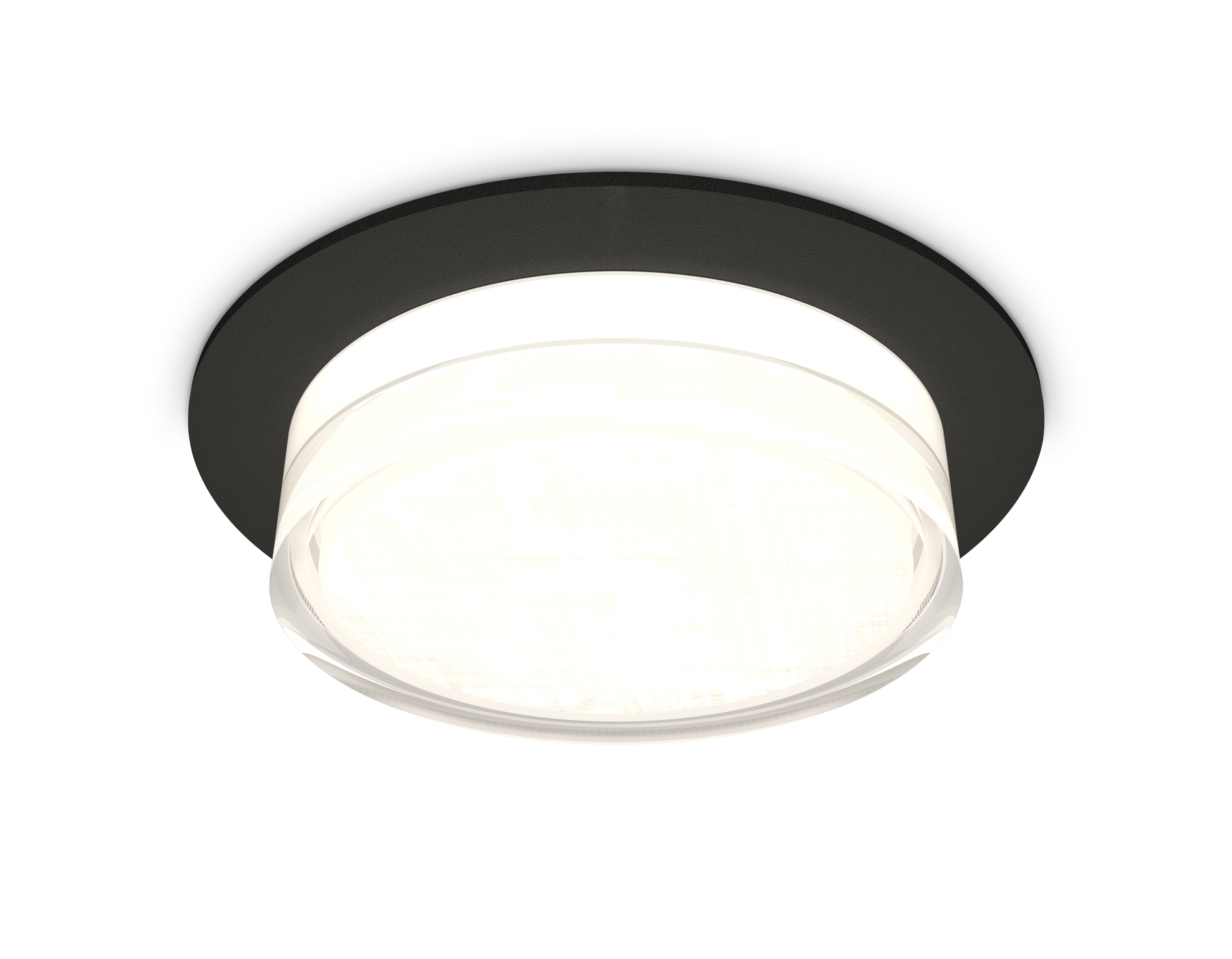 Комплект встраиваемого светильника Ambrella light XC8051024 SBK/FR/CL черный песок/белый матовый/прозрачный GX53 (C8051, N8399)