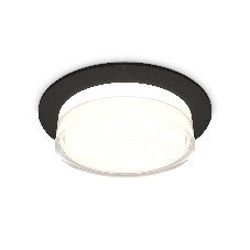 Комплект встраиваемого светильника Ambrella light XC8051024 SBK/FR/CL черный песок/белый матовый/прозрачный GX53 (C8051, N8399)