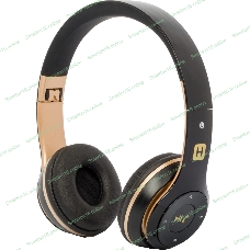 Беспроводные/проводные наушники Harper HB-213 черный/золотой, накладные, Bluetooth + проводной, до 5 ч