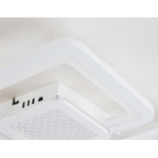 Потолочный светодиодный светильник FA4283/4+4 WH белый 100W 3000K+6400K/4200K/6400K+3000K 435*435*70 (ПДУ ИК)