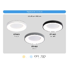 Потолочный светодиодный светильник Ambrella light FZ1403 BK черный IP20 48W 3000K-6500K D500*50 (ПДУ ИК)