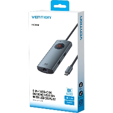 USB-концентратор Vention TQZHB, USB Type-C, USB/HDMI/RJ-45/USB Type-C, USB Type-C