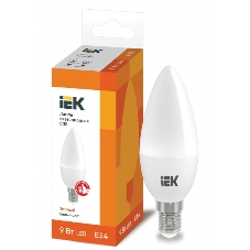 Лампа светодиодная LED IEK LLE-C35-9-230-30-E14 9Вт 230В 3000К E14 свеча