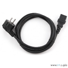Кабель питания Cablexpert PC-186-1-5M, 5м, Schuko- C13, 3x1кв.мм, черный, с заземлением, пакет