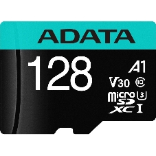 Флеш карта MICRO SDXC 128Gb W/AD. AUSDX128GUI3V30SA2-RA1 ADATA