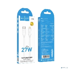 Кабель USB2.0 Hoco Type-C/Lightning, 2.4А, 27Вт, X115, 1м, белый, коробка