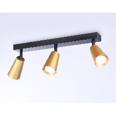 Накладной поворотный спот Ambrella light TA13151/3 BK/GD черный/золото GU10/3 max 12W 445*60*130