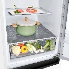 Холодильник LG GA-B509LQYL белый двухкамерный 277/107л морозилка снизу, No Frost