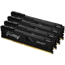 Оперативная память Kingston Fury Beast, DDR4, 32GB (4x8GB), 3600MHz, CL17, DIMM, с радиаторами, черный