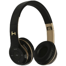 Беспроводные/проводные наушники Harper HB-213 черный/золотой, накладные, Bluetooth + проводной, до 5 ч