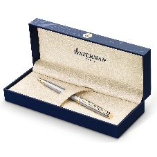 Ручка шариковая Waterman Hemisphere (CWS0920370) Steel GT M, синие чернила, подарочная коробка
