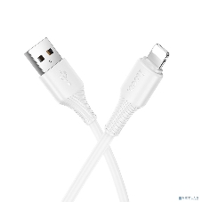Кабель USB2.0 Hoco AM/Lightning, 2.4А, X120, 1м, белый, коробка
