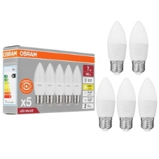 Лампа светодиодная LED Value LVCLB60 7SW/830 свеча матовая E14 230В 10х1 RU OSRAM 4058075578883