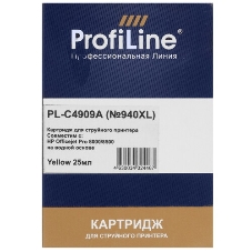 Картридж струйный ProfiLine PL-C4909A №940XL для принтеров HP Officejet Pro 8000/8500 Yellow пигмент