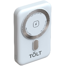 Портативный аккумулятор TOLT Seg KW109 White, 10000mAh, 22,5W, fast charging and PD, wireless, magnetic, white, CCC/ Powerbank TOLT Seg KW109 White, 10000mAh, 22,5W, fast charging and PD, wireless, magnetic, white, CCC