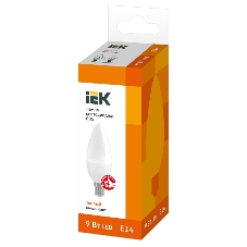Лампа светодиодная LED IEK LLE-C35-9-230-30-E14 9Вт 230В 3000К E14 свеча