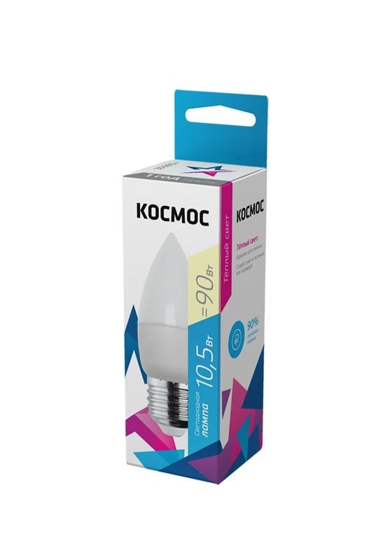 Лампа светодиодная Космос LED BASIC CN 10.5Вт 220В E27 3000К