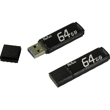 Флешка USB Netac U351 (NT03U351N-064G-20BK), 64Gb, USB 2.0, R/W 25/10, черный
