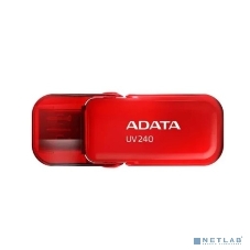 Флешка USB ADATA UV240 (AUV240-64G-RRD), 64Gb, USB 2.0, R/W 15/5, красный