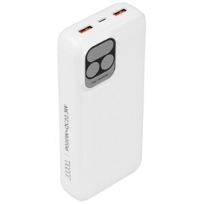 Портативный аккумулятор Perfeo Powerbank Atomic Age 20000 mAh/LED дисплей/PD + QC 3.0/Type-C/2 USB/Выход: 5A, max 22.5W белый (PF_E1475)
