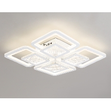 Потолочный светодиодный светильник FA4283/4+4 WH белый 100W 3000K+6400K/4200K/6400K+3000K 435*435*70 (ПДУ ИК)