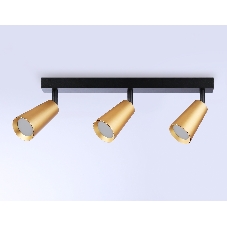 Накладной поворотный спот Ambrella light TA13151/3 BK/GD черный/золото GU10/3 max 12W 445*60*130