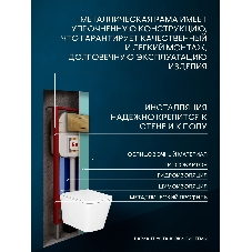 Комплект BAU 6 в 1: рамная инсталляция BAU NEO 45, унитаз подвесной безободковый торнадо обратного потока Bau Stil Hurricane-2, сиденье дюропласт микролифт, кнопка смыва BAU Stil, бронза