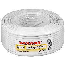 Кабель Rexant телефонный 2 жилы 100м CCA белый (ШТЛП-2)