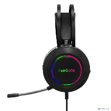 Гарнитура Exegate Cosmos HS-702GL чёрный, проводная, USB, виртуальный звук 7.1, подсветка