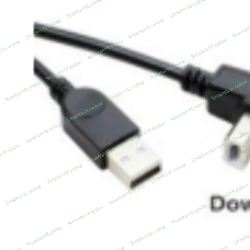 Кабель USB 2.0 на USB-B угол вниз 5 м