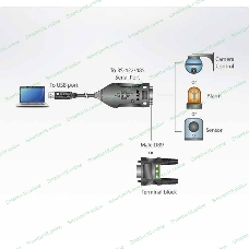 Конвертер, USB<=>RS-422/485, USB B-тип>4xDB9, Female>Male, без Б.П., (USB 2.0;с 1 шнуром A>B Male)/USB to RS-422/485 Adapter