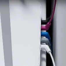 Патч-корд Vention прямой UTP cat.6a, RJ45 угол 90 - 1м. Белый