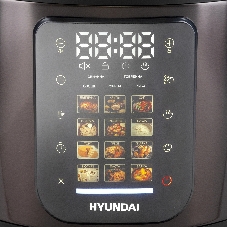 Мультиварка-скороварка Hyundai HYMC-2404 серебристый/черный, 5 л, 900 Вт, сенсорное, 35 программ