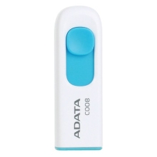 Флешка USB ADATA C008 (AC008-32G-RWE), 32Gb, USB 2.0, R/W 15/5, белый/синий