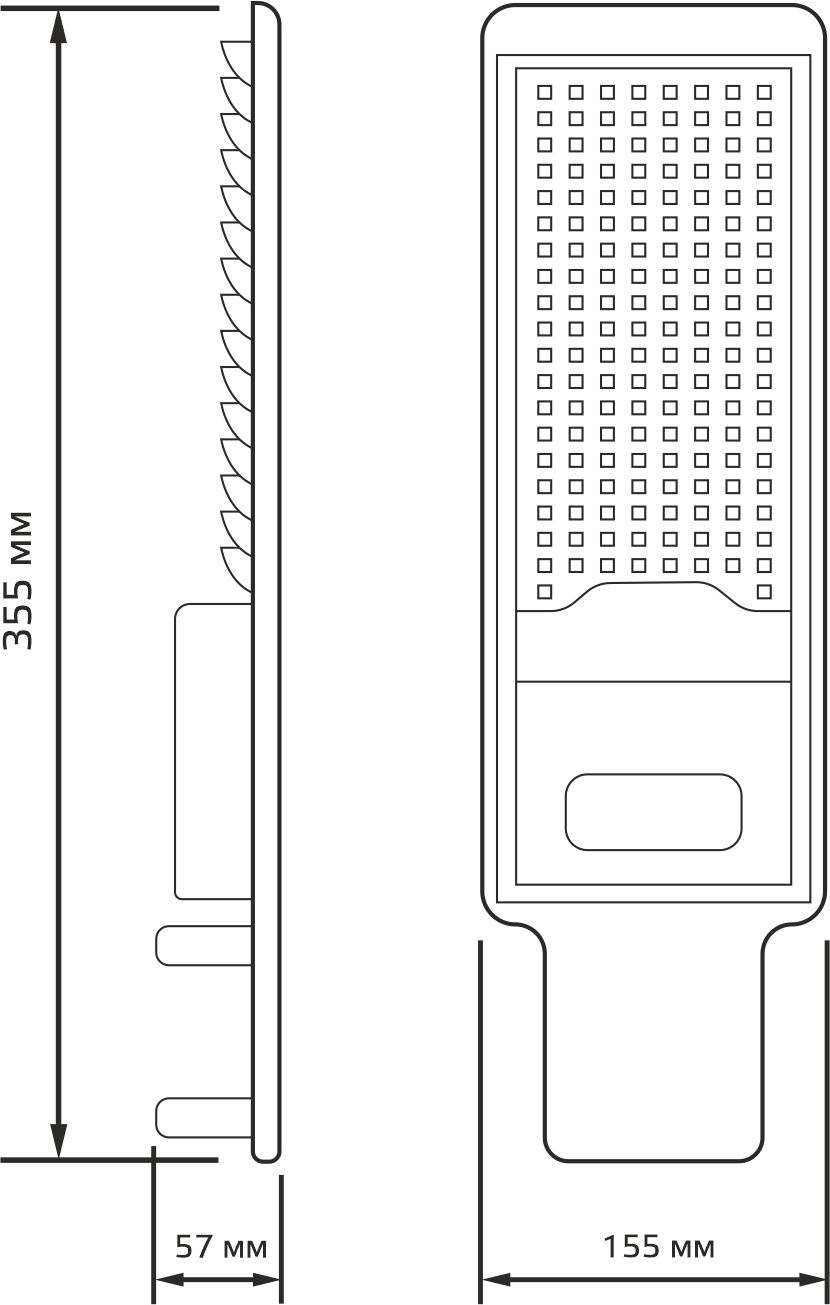 Светильник светодиодный Gauss уличный консольный LED ДКУ 50 Вт 5000 Лм 5000К IP65 190-250 В КСС Д 355х155х57 мм Avenue