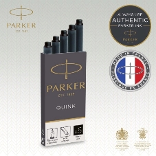 Картридж Parker Quink Z11 (CW1950382) черные чернила, для ручек перьевых (5шт)