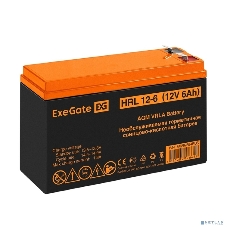 Аккумуляторная батарея ExeGate HRL 12-6 (12V 6Ah 1224W, клеммы F2)