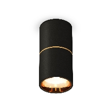 Светильник Ambrella Light XS6302082 SBK/PYG черный песок/золото желтое полированное MR16 GU5.3 (C6302, A2062, N6113)