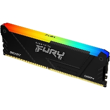 Оперативная память Kingston Fury Beast, DDR4, 16GB (1x16GB), 3600MHz, CL18, DIMM, с радиатором, RGB, черный