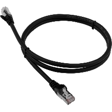 Патч-корд LANMASTER LSZH FTP cat.6, 1.0 м, черный