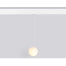 Управляемый светодиодный светильник для шинопровода Magnetic Ambrella light GL1441 WH/FR белый/белый матовый IP20 10W 3000K-6400K 220V 120° D120 H1500 (Без ПДУ)